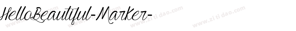 HelloBeautiful-Marker字体转换