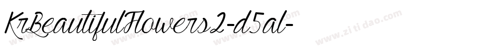 KrBeautifulFlowers2-d5al字体转换