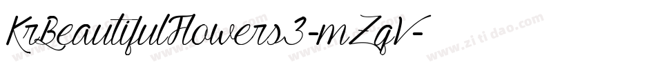 KrBeautifulFlowers3-mZqV字体转换