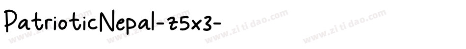 PatrioticNepal-z5x3字体转换