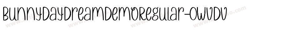 BunnyDaydreamDemoRegular-0Wvdv字体转换