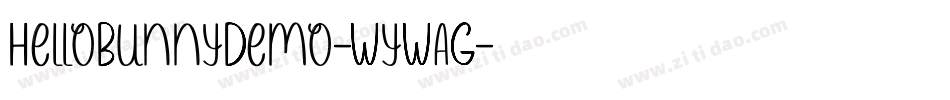 HelloBunnyDemo-WyWAG字体转换