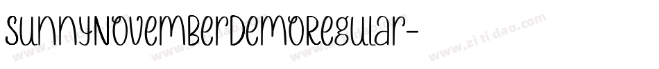 SunnyNovemberDemoRegular字体转换