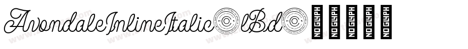 AvondaleInlineItalic-lBd字体转换