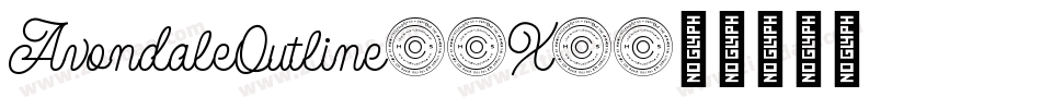 AvondaleOutline-1X2字体转换