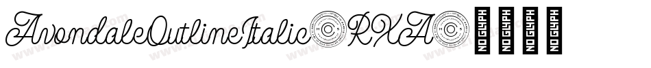 AvondaleOutlineItalic-RXA字体转换