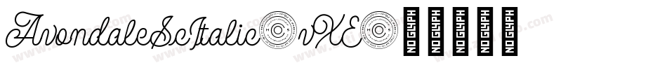 AvondaleScItalic-vXE字体转换