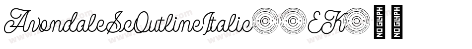 AvondaleScOutlineItalic-7EK字体转换