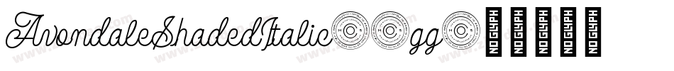 AvondaleShadedItalic-8gg字体转换