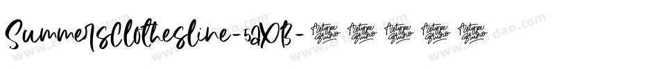 SummersClothesline-5aXB字体转换