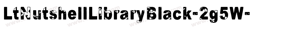 LtNutshellLibraryBlack-2g5W字体转换