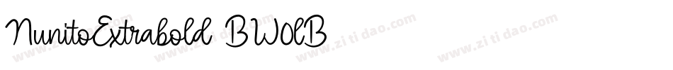 NunitoExtrabold-BW0lB字体转换