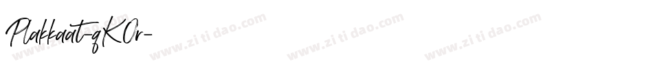 Plakkaat-qKOr字体转换