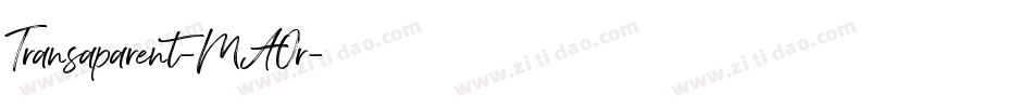 Transaparent-MAOr字体转换