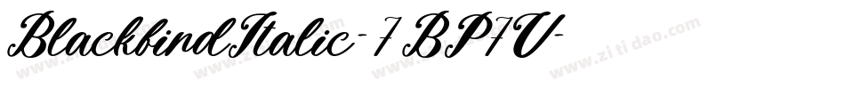 BlackbirdItalic-7BP7V字体转换