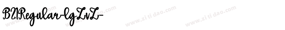 B21Regular-lgZvZ字体转换