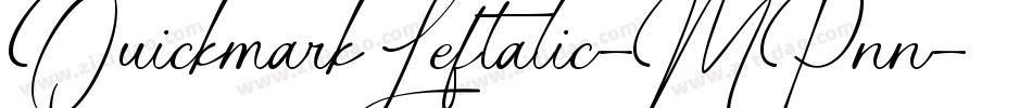 QuickmarkLeftalic-MPnn字体转换