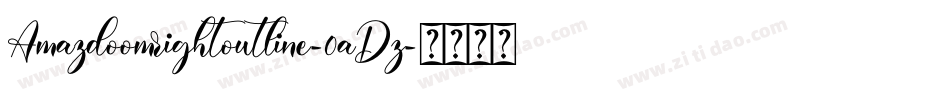 Amazdoomrightoutline-0aDz字体转换