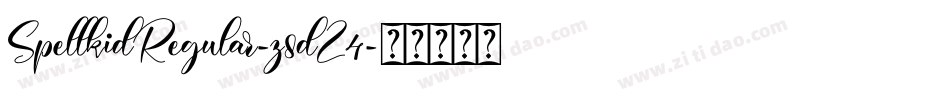 SpellkidRegular-z8dZ4字体转换