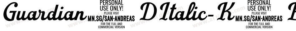 Guardian3DItalic-K7BP7字体转换