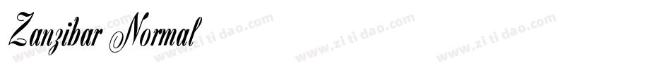 Zanzibar-Normal字体转换