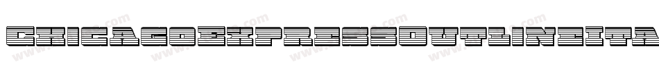 ChicagoExpressOutlineItalic-JPAn字体转换