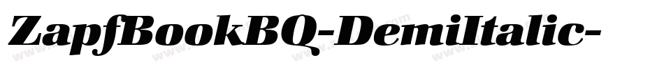 ZapfBookBQ-DemiItalic字体转换