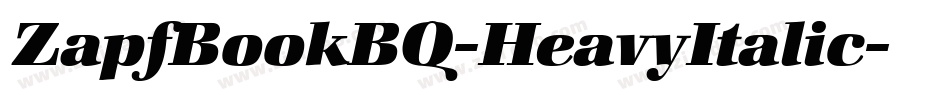 ZapfBookBQ-HeavyItalic字体转换