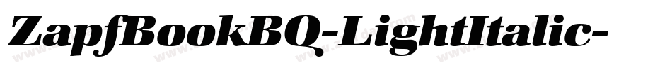 ZapfBookBQ-LightItalic字体转换
