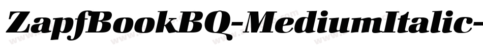 ZapfBookBQ-MediumItalic字体转换