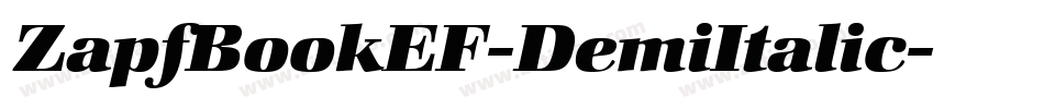ZapfBookEF-DemiItalic字体转换