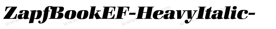 ZapfBookEF-HeavyItalic字体转换