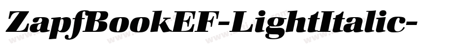 ZapfBookEF-LightItalic字体转换