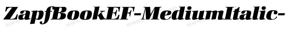 ZapfBookEF-MediumItalic字体转换