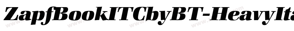ZapfBookITCbyBT-HeavyItalic字体转换