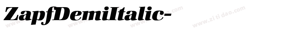 ZapfDemiItalic字体转换