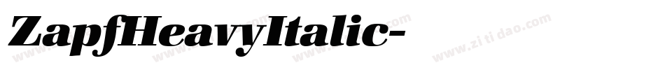 ZapfHeavyItalic字体转换