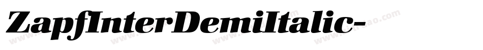ZapfInterDemiItalic字体转换