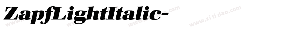 ZapfLightItalic字体转换