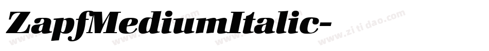 ZapfMediumItalic字体转换