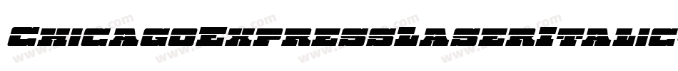 ChicagoExpressLaserItalic-ArAm字体转换
