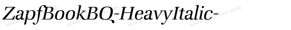 ZapfBookBQ-HeavyItalic字体转换