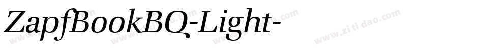 ZapfBookBQ-Light字体转换