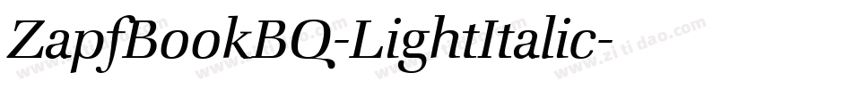 ZapfBookBQ-LightItalic字体转换