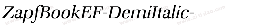 ZapfBookEF-DemiItalic字体转换