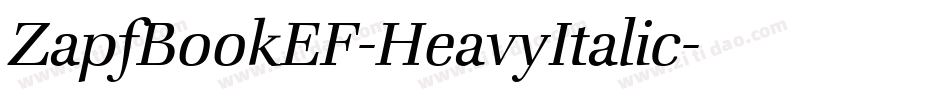 ZapfBookEF-HeavyItalic字体转换