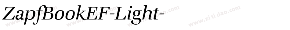 ZapfBookEF-Light字体转换