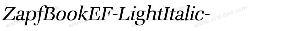 ZapfBookEF-LightItalic字体转换