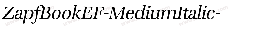 ZapfBookEF-MediumItalic字体转换