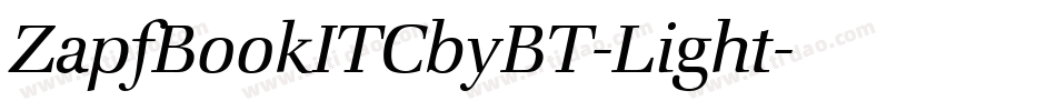 ZapfBookITCbyBT-Light字体转换